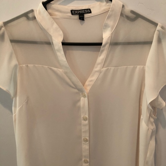 Express White Shirt Sz Small - Picture 3 of 6